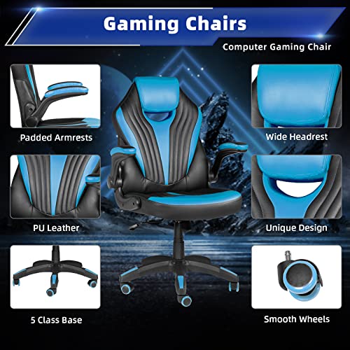 Dvenger Office Desk Chairs, Office Chairs Clearance, Video Game Chairs, Gaming Chairs, Computer Gaming Chair, Gaming Chairs For Teens, Adults, Gamer, Blue #TOP4