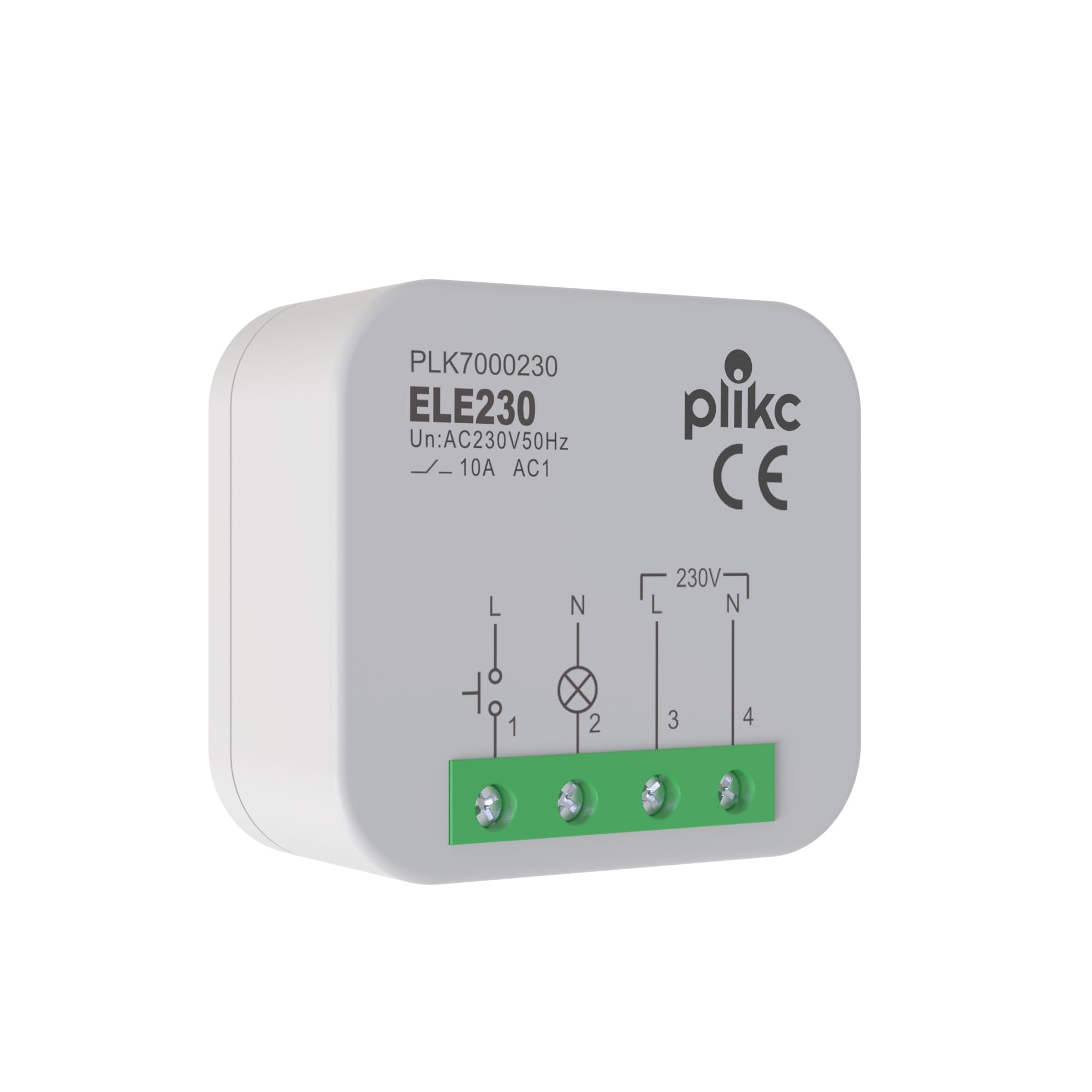 Plikc Relè elettronico silenzioso bistabile 230Vac (Normale - ELE230)