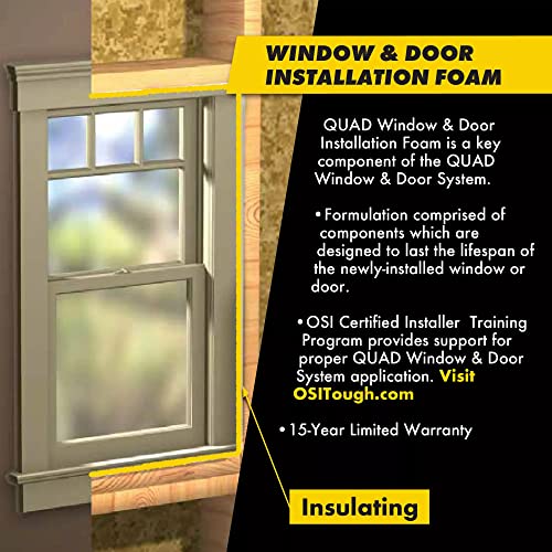 Osi Quad Foam Window And Door Installation Foam, 16 Oz, 1, Can #TOP2