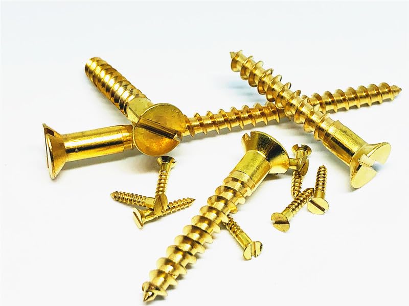 32pcs M1.6 * 8mm brass screw bolt slotted self-tapping screws one line socket bolts flat head nail countersunk self-attack nails