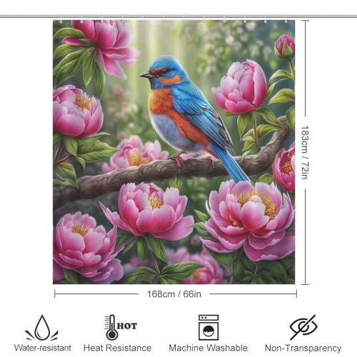 Rideau de douche oiseau mignon en polyester de qualité supérieure durable