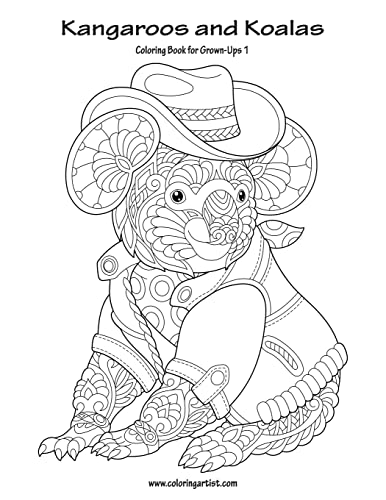 Kangaroos and Koalas Coloring Book for Grown-Ups 1