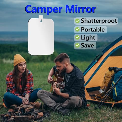Unbreakabl Miro Shower Mirror Fogless For Shaving, Medium 8 In X 6 In Mirror For Wall Hanging, Frameless Portable Travel Camping Mirrors Shatterproof Handheld Locker Shave Mirror Makeup Plastic Anti Fog Free Bathroom thumb #3