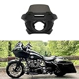 Advanblack 2025 Low Rider ST Front Headlight Fairing ST Style Front fairings For Harley Road King, Low Rider/S, Street Bob, Slim,Fat Bob & Dyna (Vivid Black)