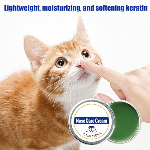 Gvblkq Dog Nose Balm, 10ml Moisturizing Dog Balm, Natural Snout Soother, Rapid Absorption, Pet Snitch Cream, Effective for Dogs and Cats, Gentle Formula, for Puppies, 5x5x2.5cm