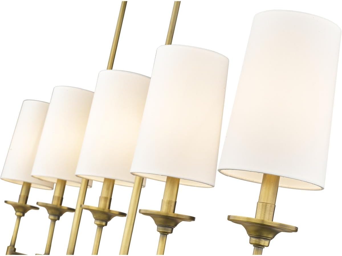 Z-Lite 3033-5L-RB Emily Chandelier, 5-Light 300 Total Watts, Rubbed Brass