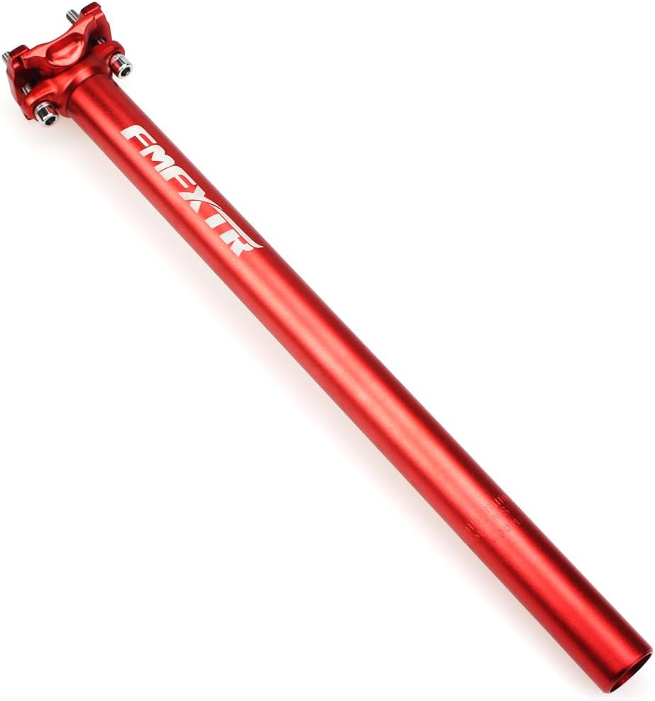 FOMTOR Bicycle Seat Post 27.2/30.9/31.6 x 400mm Alumium Adjustable Seatpost for MTB Road Bike BMX Red