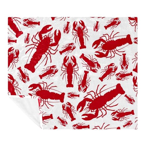 Couverture douce homard plaid microfibre léger idéal pour vos soirées canapé