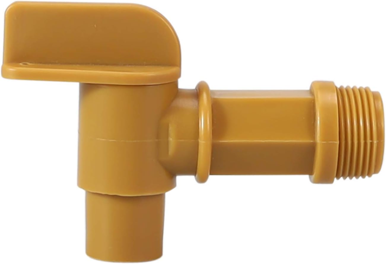 MUGLIO Drum Tap Faucet Plastic Spigot Drum Faucet 3/4" Barrel Faucet Tap Replacement Parts Polyethylene Material for 5,6 Gallon Plastic Drums(1Pack) - - 