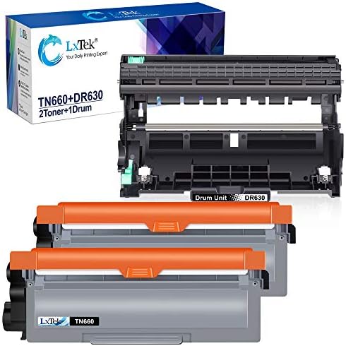 LxTek Compatible Toner Cartridge & Drum Unit Replacements for Brother TN660 TN630 TN-660 DR630 High Yield to use with HL-L2300D HL-L2320D HL-L2340DW HL-L2360DW(2 Toner Cartridges, 1 Drum Unit, 3 Pack)
