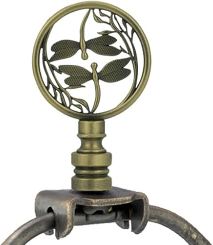 Miniatura 5 de Lámpara de diseño de libélula con perilla de tapa de doble libélula, tratamiento de hueco, diseño de libélula (bronce) - 1 unidad