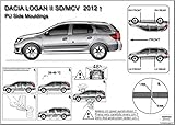  Oppl 60001287 Dacia Logan II MCV C/5 2013- Seitenleisten Stoßleisten Zierleisten Türschutzleisten