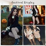 Aomig Rajstopy siatkowe Czarne, Pończochy siatkowe Fishnet Stockings Pończochy, Elastyczne Wysoki Stan Pończochy do Uda Rajstopy, Modne Rajstopy Pończochy Siatkowe Damskie Rajstopy Siatkowe Odzież