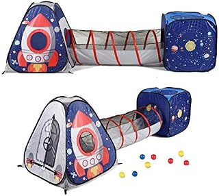 UTEX 3pc Space Astronaut Kids Play Tent, Pop Up Play Tents with Tunnels