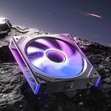 AsiaHorse Dawn Pro 120mm Case Fan, ARGB PWM 1850RPM / 68CFM Airflow, Forward & Reverse Blade Design, Low Noise, Precision HDB Bearings High Performance Unit PC Fan Modular Daisy Chain