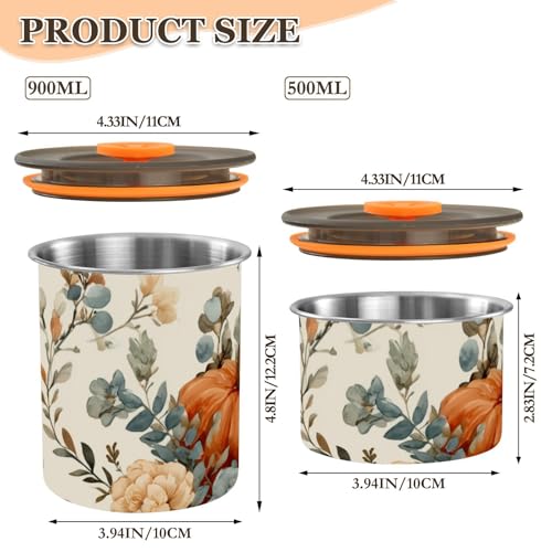 Contenedor hermético 900ml acero inoxidable para café miniatura 3