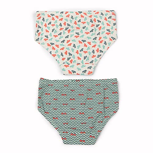 Image of Keebee - Organic Cotton Printed Boys Briefs Underwear, Set of 2