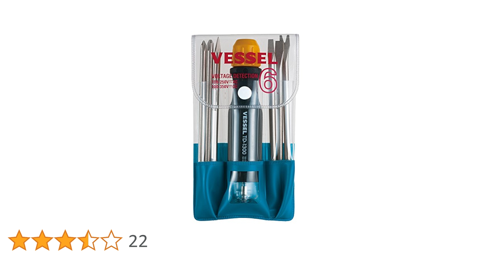 PESANNNNN専用品 6-Piece Voltage Detection Screwdriver Set No.TD-1300L(for