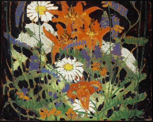 Peinture Poster Impression Tableaux Graffiti Art Mural Marguerites Thomson Moderne 60x90cm