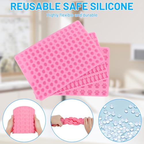 Alitree Silikon Backmatte Hundekekse, Antihaftend DIY Backform Haustier Snacks, Für Hundeleckerlies Backmatten Kekse Schokolade, Mit Knochenform Klauenform Halbkugel Backpinsel Bürsten Und Teigmesser