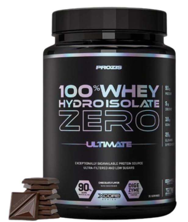 Prozis 100% Whey Hydro Isolate Zero 750 gr - proteine idro isolate zero carbo (cioccolato)