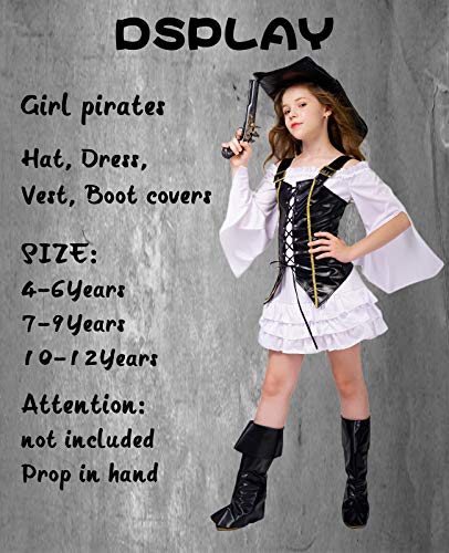 Kid's Girl Pirate Halloween Cosplay Costume2