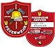 DH-Konzept 6 Ausweise für * Feuerwehr * in Form eines Marke für eine Mottoparty // Kindergeburtstag Kinder Geburtstag Feier Set Fest Party Motto Deko Spiel Mitgebsel Feuerwehrmann Feuer