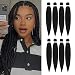 22"-8 packs/lot Pre-stretched Braiding Hair Extensions Yaki Texture Synthetic Hot Water Setting Itch-free Twist Braid Hair（22", 1B)