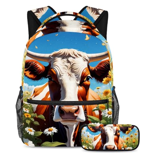 Sac à dos ergonomique et trousse assortie pour ranger les cahiers