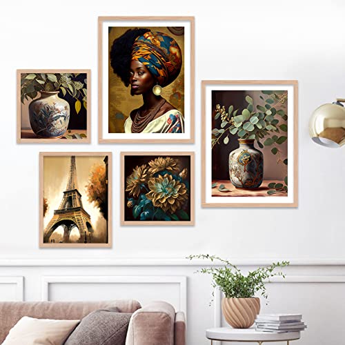 Image of kotart Modern Art WALL Framed Painting | Big Aesthetic Flowers WALL Framed Paintings for Living Room Bedroom Wall Decor (ART-7, 13W x 17L INCH)