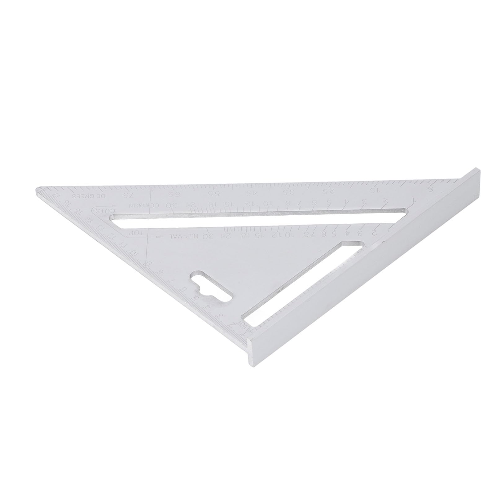 Righello Triangolare in Lega di Alluminio da 7 Pollici con Finitura Nera Opaca, Strumento di misurazione di Alta precisione per la Lavorazione del Legno con angolazione Multipla.