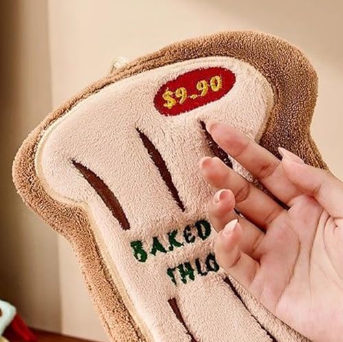 Image of House of Quirk Pizza Bread Shaped Hanging Towels Set of 2 | Soft Coral Fleece Kitchen & Bathroom Towels | Super Absorbent & Quick-Dry Decorative Cloths (Pizza /Bread)