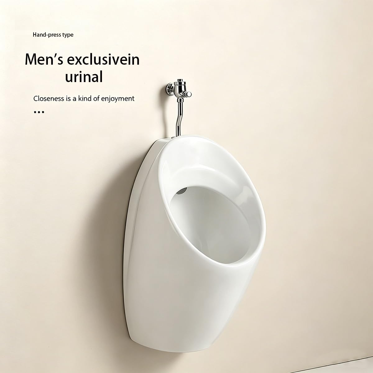 Urinario Masculino de cerámica, a Prueba de olores, para Montaje en Pared, con Potente Descarga Mediante Boquilla, diseño Moderno para Uso doméstico, hotelero y Comercial.