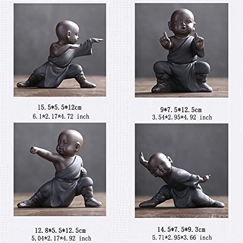 Pevfeciy Kung Fu Buddha Statua in ceramica
