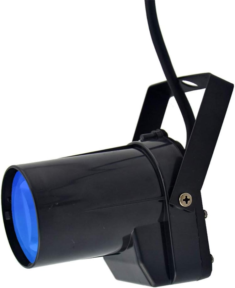 AUCD Portable 5W Blue LED Pinspot Lights Spotlights Beam Show Lamp DJ Party Disco Mirror Ball Projector Stage Lighting U
