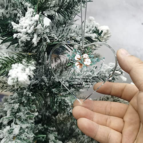 Bestie Gifts For Women Christian Birthday Friendship Gifts Hanging Decoration Newlywed Married Christmas 2023 Ornament (Glass Kapok) #TOP1