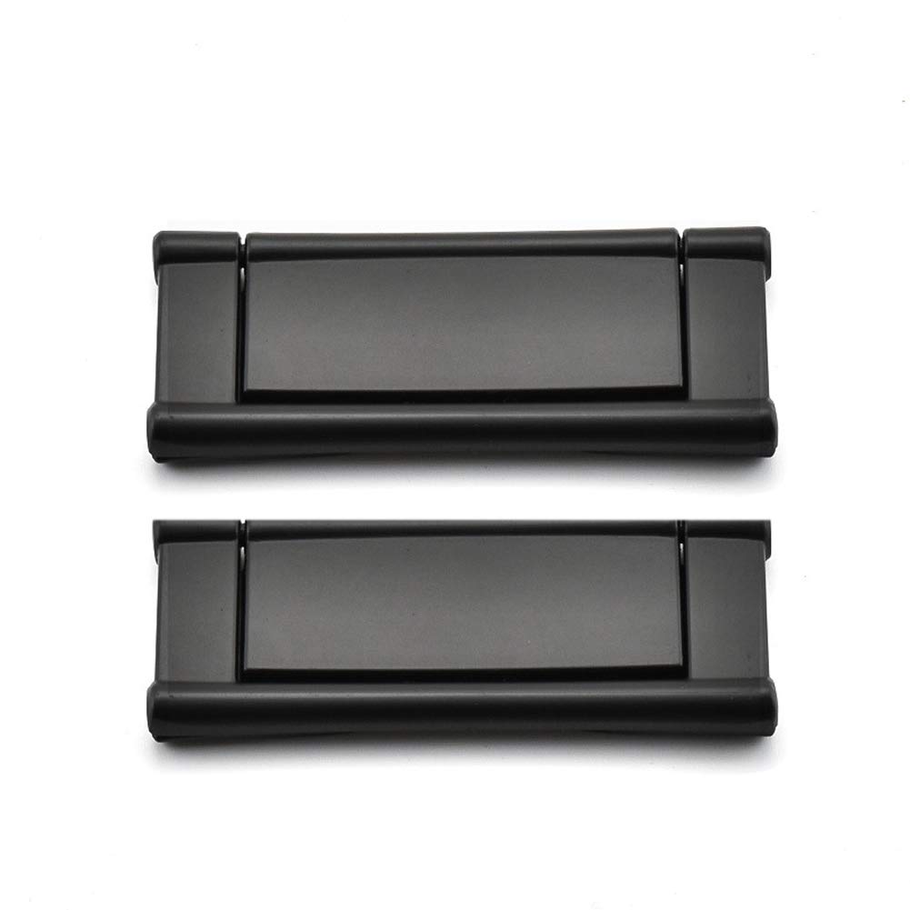 Dreneco Matt Black 64Mm 2Pcs Pull Flush Cupboard Handles Zinc Alloy Invisible Handles Horizontal Kitchen Cabinet Drawer Handle Wardrobe Handles Pulls, 64Mm