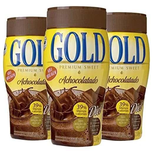 Achocolatado Em Pó Original GOLD 200g (3 und)
