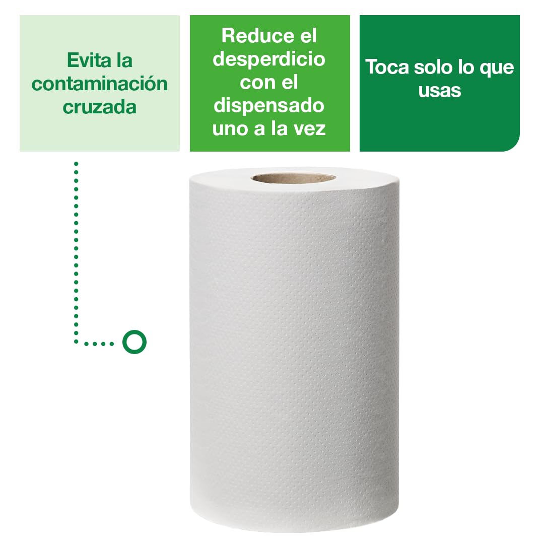Tork 473246 Papel de secado Reflex/Advanced / 1 capa/Paños de limpieza compatibles con el sistema M3 / 12 bobinas x 120,1 m de largo/color blanco