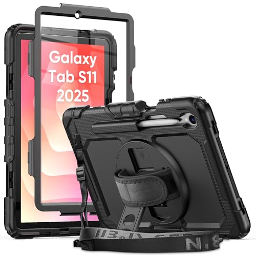 Funda para Samsung Galaxy Tab S11 2025 protector de pantalla carcasa antigolpes SM-X730 negra