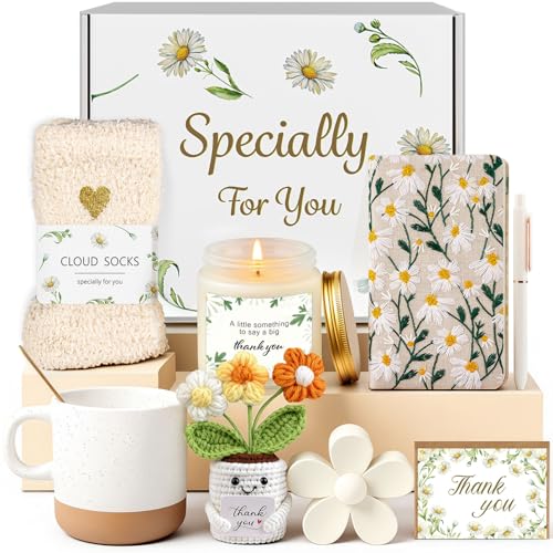 Thank You Gifts for Women 10Pcs, Teacher Appreciation Gifts, Employees Coworkers Appreciation Gift, Personalized Thank You Gift Box for Women,...