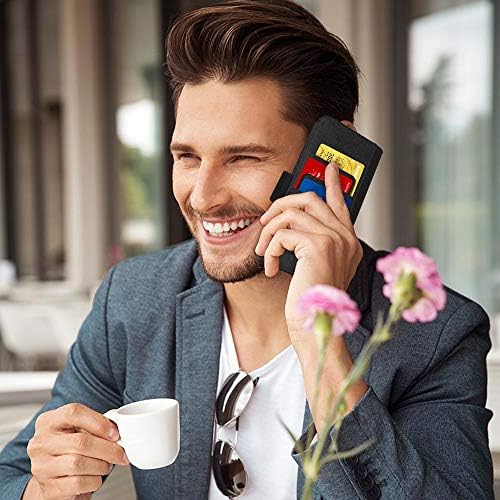 Fyy Samsung Galaxy S20 Ultra Case, [Genuine Leather][RFID Blocking] Flip Wallet Phone Case Protective Shockproof Cover with [Card Holder] for Samsung Galaxy S20 Ultra/5G 6.9" (2020) Black