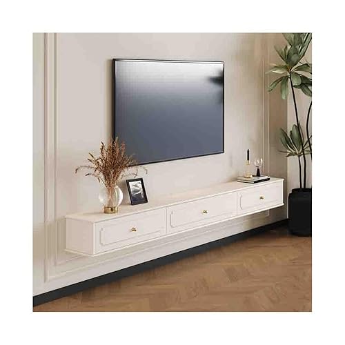 Modern Floating TV Stand, Elegant Vintage Wall Mounted Entainment Center