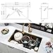 33 Inch Gold Kitchen Sink with Faucet Combo-iAnomla 33x19 Undermount Sinks Stainless Steel Brushed Gold Deep Single Bowl Kitchen Sink and Faucet Combo Set