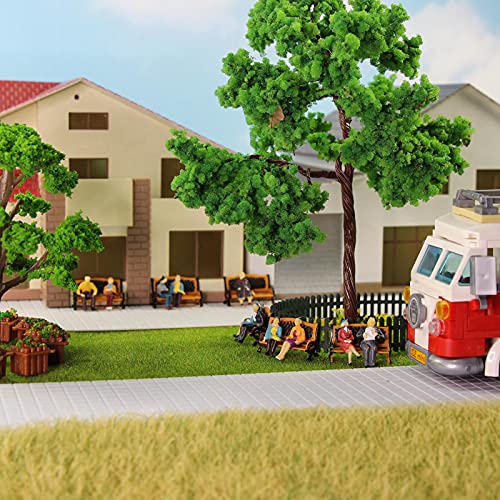 Hiawbon 50 Pcs People Figurines Set Tiny Sitting And Standing Delicate Hand Painted People Model Train Park Street People Figures For Miniature Scenes,1:87 Scale #TOP3