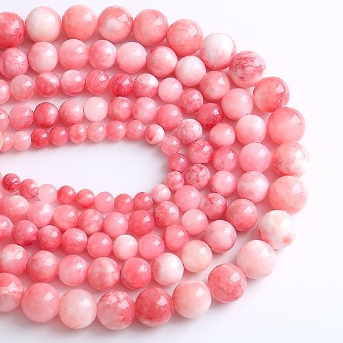 4MM 86PCS Pink Persian Jade Spacer Loose Beads for Jewelry Making DIY Bracelet Necklace
