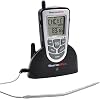 ThermoPro TP09B Wireless Meat Thermometer for Grilling Smoker Food Cooking BBQ Oven Safe Thermometer with Long Temp Probe, Digital Remote Instant Read Meat Thermometer, Battery Included, 300ft Range