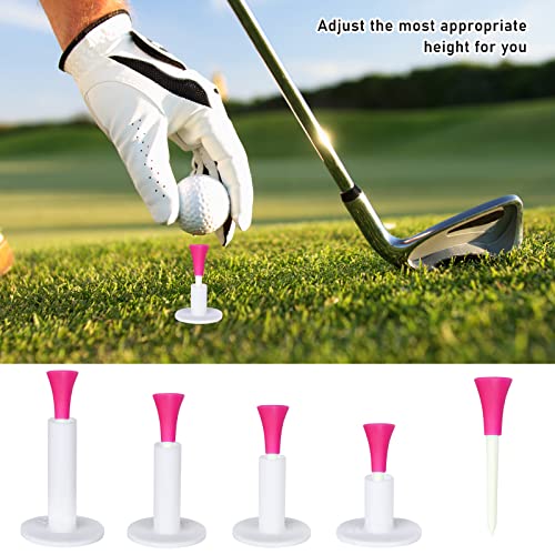 Rubber Golf Tees Holder Set: 12 Pcs Golf Rubber Tees Holders And 12Pcs Plastic Golf Tees, Rubber Golf Tees For Mats Indoor And Outdoor Driving Range Golf Practice (Mixed Size 1.4 2.3 2.7 3.1 Inch) #TOP6