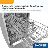 Exquisit Geschirrspüler | 9 Maßgedecke, Energieklasse E, 49 dB Geräusch | 7 Programme, Extra-Trocknung, Startzeitverzögerung, Vorspülen, Power+, Wasserschutz, Geschirrkorb | GSP59309-030E silber