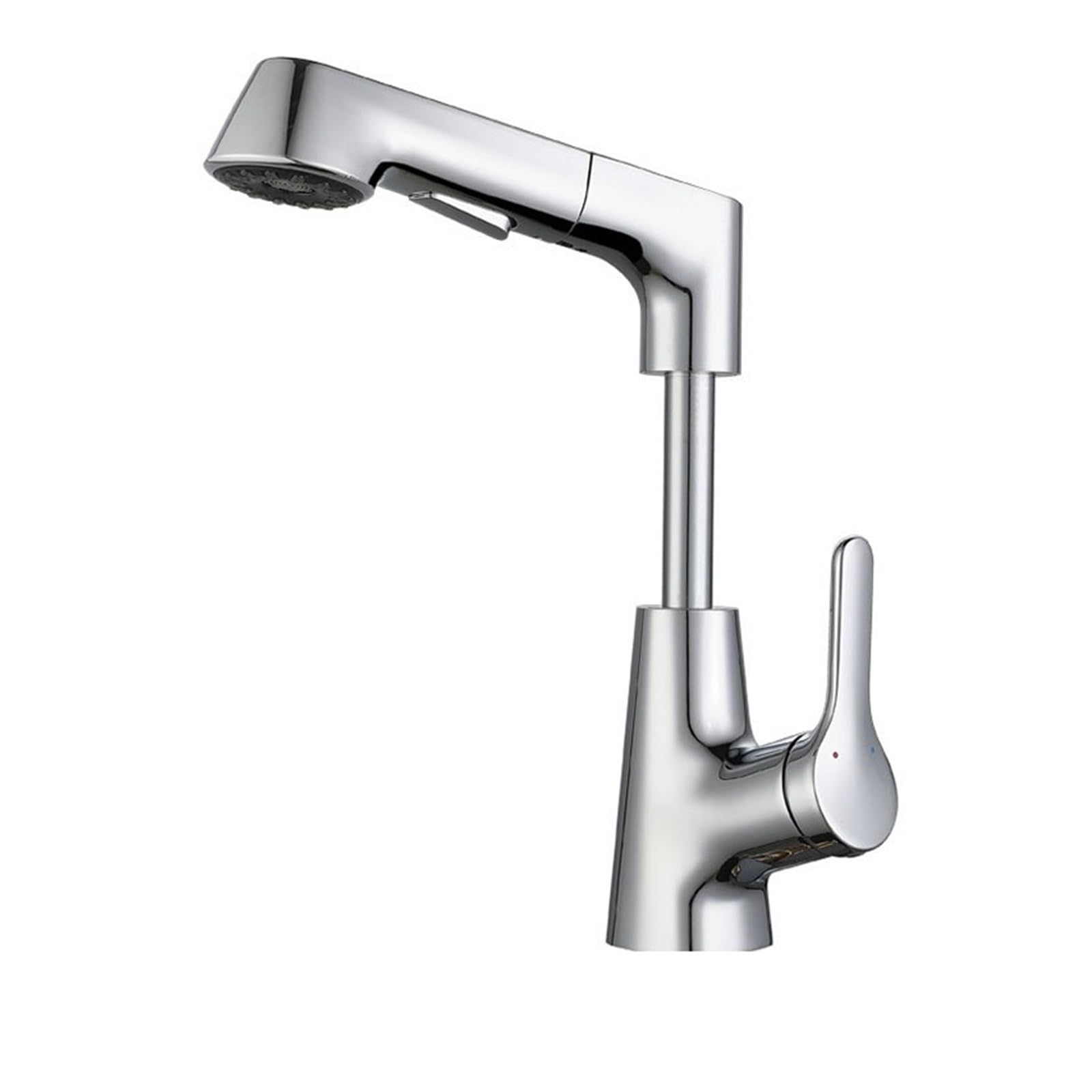 Robinet cuisine rotatif 360 avec douchette extractible bouton jet